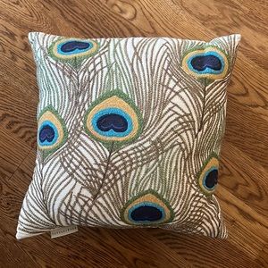 Pottery Barn Peacock Throw Pillow